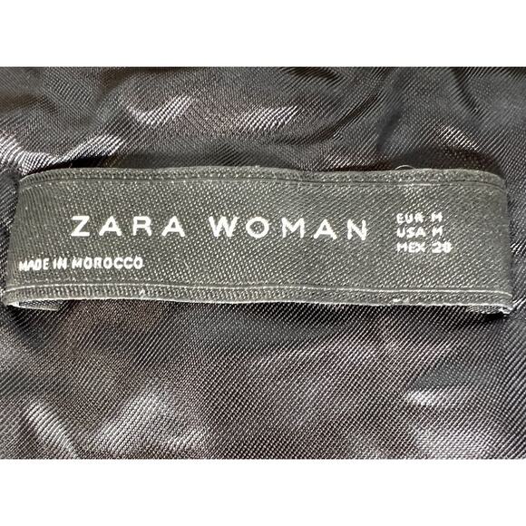 Zara Women's Camel Ochre Mohair Blend Cape Cropped Jacket Size Medium - Picture 11 of 12